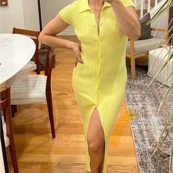 Open Edit button down cardigan dress - Picture 3 of 4